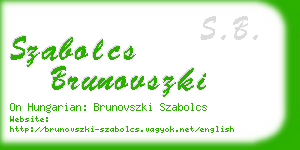 szabolcs brunovszki business card